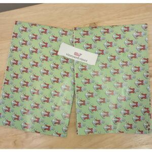 Vineyard Vines brand wrapping paper two 17-in x 17-in sheets